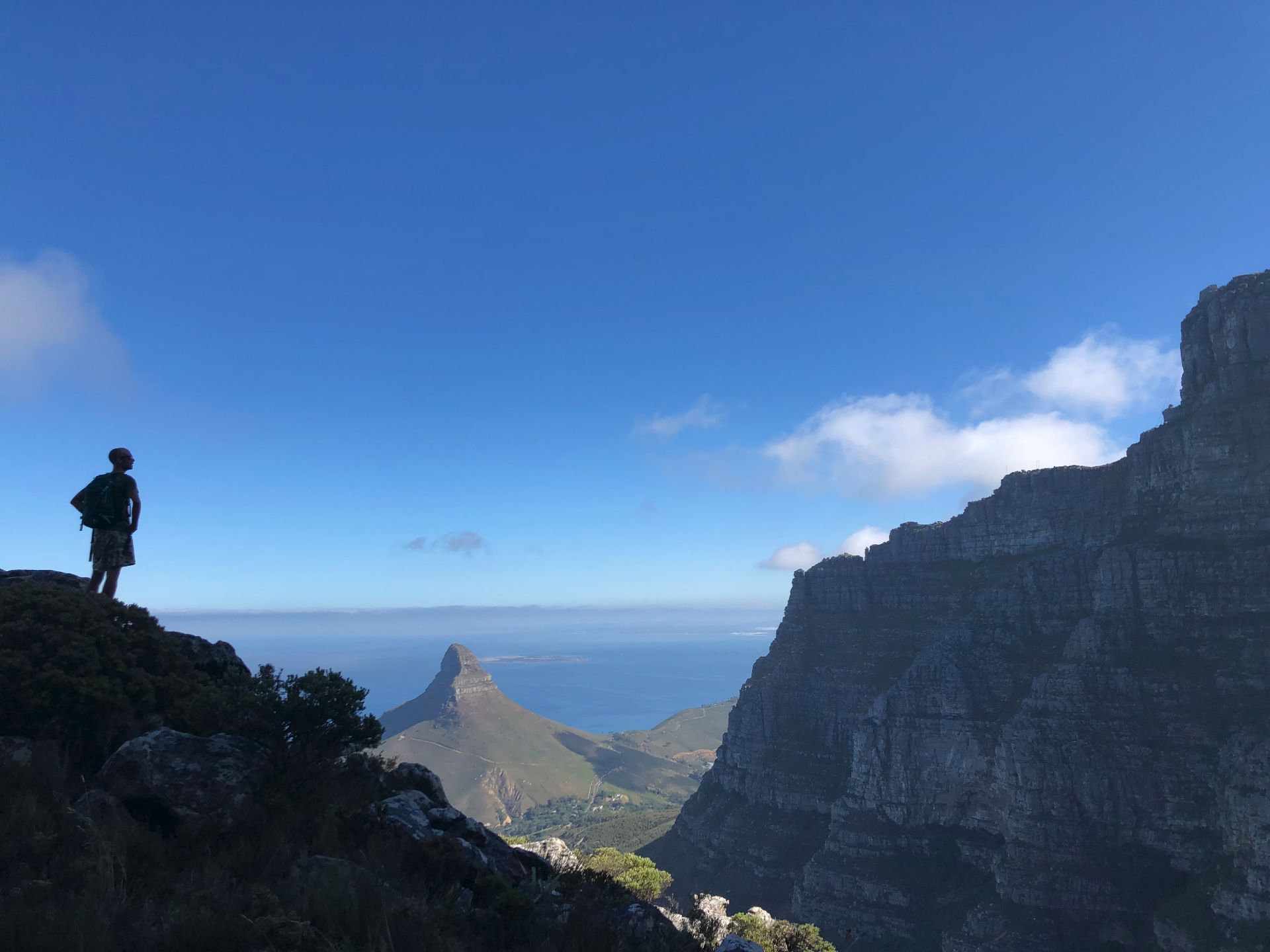 Mountain and Atlantic Ocean panorama from the 13 Peaks route above Cape Town, South Africa